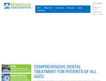 Tablet Screenshot of monroviafamilydentistry.com